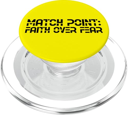 Match Point: Faith Over Fear Christian Tennis Jesus Christus PopSockets PopGrip für MagSafe von FRESAN God Funny Tennis Player Trainer Sport Game