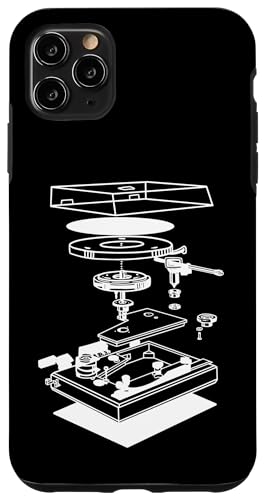 Hülle für iPhone 11 Pro Max Plattenspieler Musik Drehteller Schematische Diagramm DJ von FRESAN Musician Dj Turntable Schematic Diagram