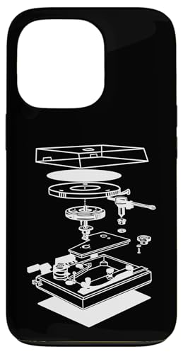 Hülle für iPhone 13 Pro Plattenspieler Musik Drehteller Schematische Diagramm DJ von FRESAN Musician Dj Turntable Schematic Diagram