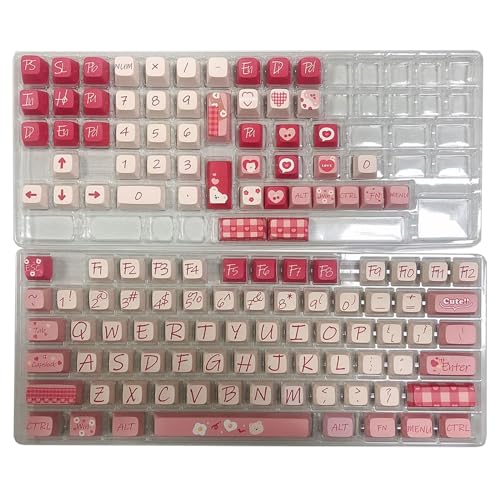 FROMCEO 126 Tasten/Set Höhe, Schokoladenbär-Tastenkappen, Farbsublimationstastenkappen für MXCherry mechanische Tastatur von FROMCEO