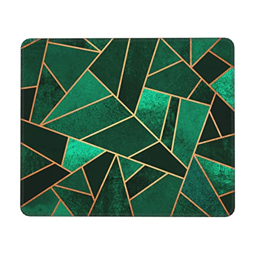 FROON Geometrisches Mauspad mit genähtem Rand, rutschfeste Gummiunterseite, hochwertig strukturiertes und wasserdichtes Mauspad für Computer, Laptop, Büro und Zuhause, 30 x 25 cm, 3 mm, Schwarz und von FROON