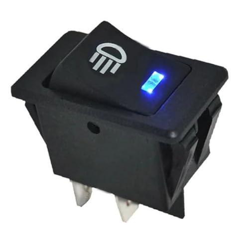 FRSWEQY 12V Auto Boot Toggle LED Nebelscheinwerfer Ein/Aus Taste 4Pin für Auto Boot Nebel von FRSWEQY