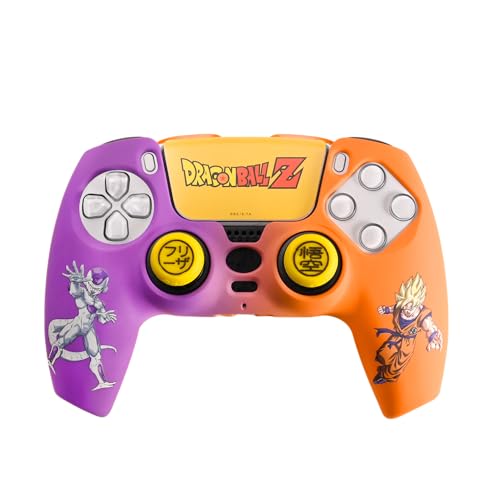 FRTEC - Combo Pack Dragon Ball Z, Hartschale + Griffe + Aufkleber für PS5 DualSense, Goku und Freezer von FRTEC