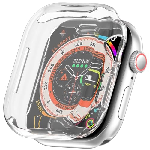 FTRONGRT Hülle Kompatibel mit Apple Watch Series 10 42mm, Kratzfest, Galvanisierte All-Inclusive-Uhrenschutzhülle aus TPU Kompatibel mit Apple Watch Series 10 42mm. Transparent von FTRONGRT