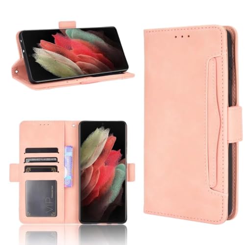 FTRONGRT Hülle Kompatibel mit Honor Magic 7 Lite, PU-Leder, mit Kartensteckplatz, Halterung, Brieftasche Magnetische Schutzhülle Kompatibel mit Honor Magic 7 Lite. (Rosa) von FTRONGRT