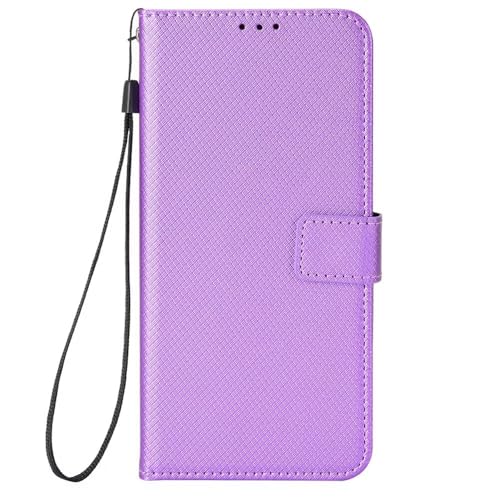 FTRONGRT Hülle Kompatibel mit iPhone 16e, mit Kartensteckplatz, Halterung, Brieftasche Magnetische PU-Leder Schutzhülle Kompatibel mit iPhone 16e. Violett von FTRONGRT