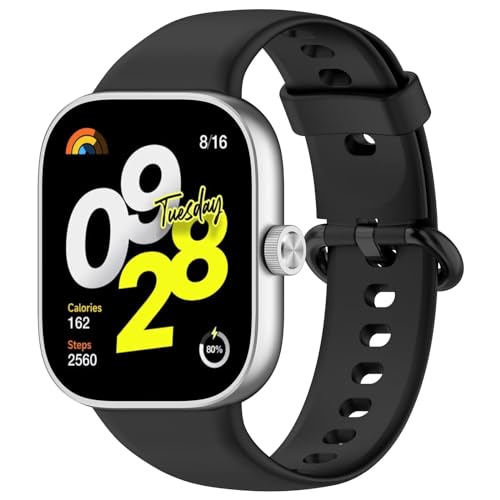 FTRONGRT Uhrenarmband Kompatibel mit Xiaomi Smart Band 8 Pro, Weiches Silikonarmband, Komfortabel Ersatzarmband für Xiaomi Smart Band 8 Pro - Schwarz von FTRONGRT