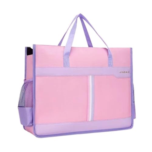 A4-Aktenordner Einfache Mode A3 Tasche Große Datei Mäppchen A3 Ordner Dokument Organizer Tragbare Lagerung Taschen for Frauen Ordner-Organizer(Pink) von FUHAI-666