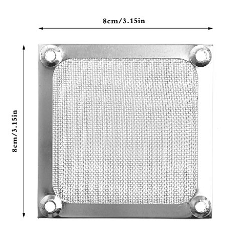 FUKAJOMFEN 80 x 80 mm Staubfilter für Computer-Lüfter, PC-Lüfter, Staubnetz, PC-Filter, staubdichte PVC-Abdeckung, Computer-Lüfternetz von FUKAJOMFEN