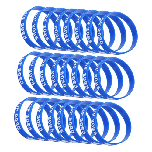 FUNNETOYU 24 Stück 2025 Graduierungsarmband Bejahung favorisieren 2025 Armband Liste abschlussgeschenk Abschlussfeier Armbänder für Silikonarmbänder Masse Kieselgel Blue FUNNETOYU 24 Stück 2025 Graduierungsarmband Bejahung favorisieren 2025 Armband Liste abschlussgeschenk Abschlussfeier Armbänder für Silikonarmbänder Masse Kieselgel Blue von FUNNETOYU