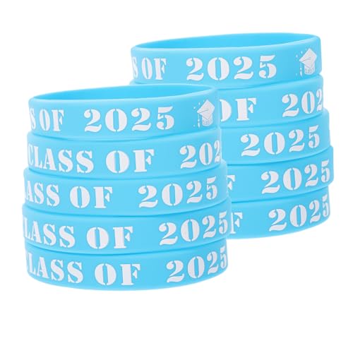 FUNNETOYU 25 Stück 2025 Graduierungsarmband Bands Armbänder Für Veranstaltungen Erste Blau Abschlussarmband Herzlichen Glückwunsch, Absolventenjahrgang 2025 Tragbare Armbänder Kieselgel Blue FUNNETOYU 25 Stück 2025 Graduierungsarmband Bands Armbänder Für Veranstaltungen Erste Blau Abschlussarmband Herzlichen Glückwunsch, Absolventenjahrgang 2025 Tragbare Armbänder Kieselgel Blue von FUNNETOYU
