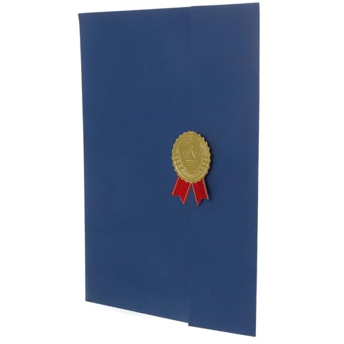 FUNNETOYU Zertifikatshülle Dreifach Gefalteter Ordner Diplomordner Abschlussmappe Für Diplom Abschlusscover Zertifikatsinhaber Goldener Diplomrahmen Ordner Für Diplom Blue Papier FUNNETOYU Zertifikatshülle Dreifach Gefalteter Ordner Diplomordner Abschlussmappe Für Diplom Abschlusscover Zertifikatsinhaber Goldener Diplomrahmen Ordner Für Diplom Blue Papier von FUNNETOYU
