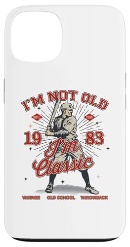 Hülle für iPhone 13 Funny I'm Not Old I'm Classic 1983 Baseball 42. Geburtstag von FUNNY I'M NOT OLD I'M CLASSIC BASEBALL BIRTHDAY