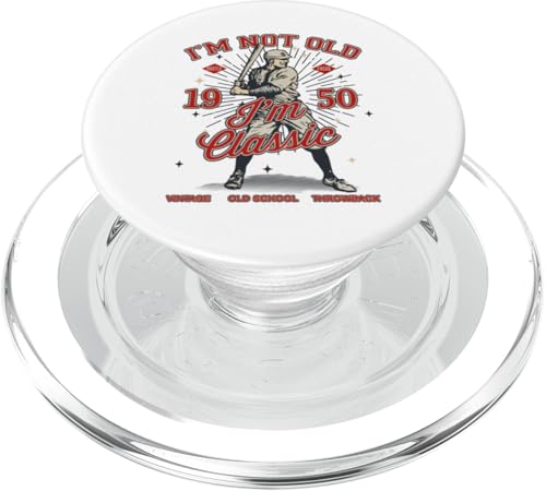 I'm not old I'm classic 1950 Baseball Lover 75. Geburtstag PopSockets PopGrip für MagSafe von FUNNY I'M NOT OLD I'M CLASSIC BASEBALL BIRTHDAY