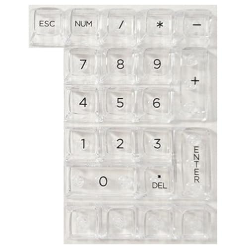 FUXIU Crystal Clearly Keycap Pack für numerische Tastaturen, 22 Tasten mit brillantem Muster, Ice Crystal MX Keycap von FUXIU