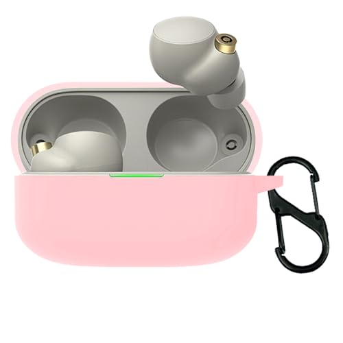 Silikon Hülle für Sony WF-1000XM4 Bluetooth Kopfhörer, Schutzhülle Case Cover für Sony WF-1000XM4 (Pink) von FYISWHO