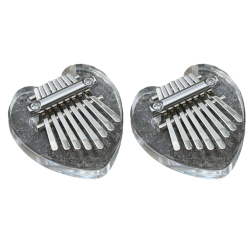 FYOBOT 8-Tasten Mini Kalimba Regenbogen Transparent Kristall Kalimba Finger Klavier Instrument Liebe von FYOBOT