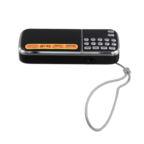 FYOBOT Mini-AM-Radio, Digitaler Tragbarer Stereo-Lautsprecher, MP3-Audio-Player, Radio, LED-Taschenlampe, Unterstützt USB-Laufwerk, TF-Karte, AUX-Eingang von FYOBOT