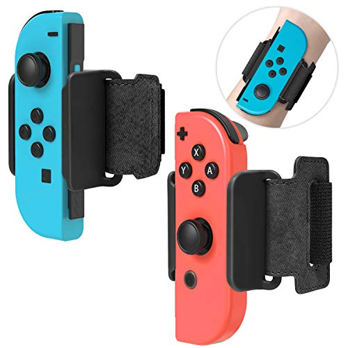 FYOUNG Armbänder für Just Dance 2025 2024 2023 2022/ für Zumba, 2 Pack Verstellbare Elastische Armband für Zumba kompatibel mit Nintendo Switch/Switch OLED - Schwarz von FYOUNG