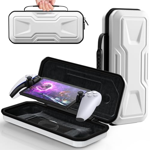 FYOUNG Handheld Case für Playstation Portal Remote Player Konsole, Harter Tragbarer Hülle für Reise und Home Aufbewahrungs Tasche Fall Tragekoffer für PS5 Portal Zubehör- (Only Case) (weiß) von FYOUNG