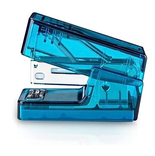 Hefter Transparente Mini-Schreibtischhefter, Kreativer Hand-Standard-Hefter, Arbeitssparend, Papierbindezubehör, Desktop Desktop-Hefter(Blue) von FYSXCXS