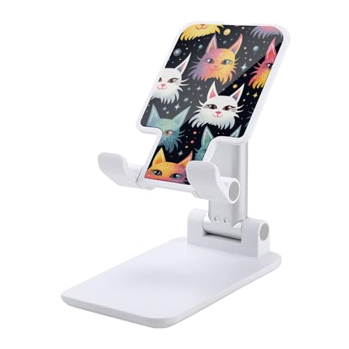 FZQVSGW Handy-Ständer für den Schreibtisch, faltbar, verstellbare Drehung, Sternohr, Katze, Tablet-Ständer, tragbare Handyhalter mit 10,2 - 33 cm Handys und Tablets, Weiß FZQVSGW Handy-Ständer für den Schreibtisch, faltbar, verstellbare Drehung, Sternohr, Katze, Tablet-Ständer, tragbare Handyhalter mit 10,2 - 33 cm Handys und Tablets, Weiß von FZQVSGW