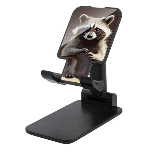 FZQVSGW Handy-Ständer für den Schreibtisch, faltbar, verstellbare Drehung, niedlicher Waschbär-Tablet-Ständer, tragbare Handyhalter mit 10,2-33 cm Handys und Tablets, Schwarz FZQVSGW Handy-Ständer für den Schreibtisch, faltbar, verstellbare Drehung, niedlicher Waschbär-Tablet-Ständer, tragbare Handyhalter mit 10,2-33 cm Handys und Tablets, Schwarz von FZQVSGW