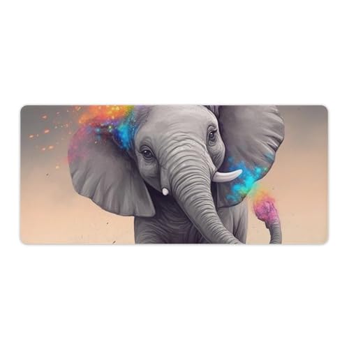 Großes erweitertes Computer-Mauspad für den Schreibtisch, Gummiunterseite, Tier-Cartoon-Elefant, Tastaturunterlage, rutschfeste Schreibtischunterlage, Laptop-Schreibtischunterlage für Gaming, Büro Großes erweitertes Computer-Mauspad für den Schreibtisch, Gummiunterseite, Tier-Cartoon-Elefant, Tastaturunterlage, rutschfeste Schreibtischunterlage, Laptop-Schreibtischunterlage für Gaming, Büro von FZQVSGW