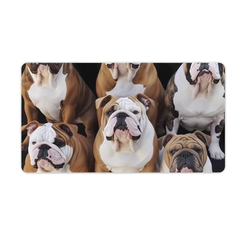 Mauspad, groß, erweiterte Computer-Mausmatte für den Schreibtisch, Gummiunterseite, englische Bulldoggen, Tastaturunterlage, rutschfeste Schreibtischunterlage, Laptop-Schreibtischunterlage für Gaming Mauspad, groß, erweiterte Computer-Mausmatte für den Schreibtisch, Gummiunterseite, englische Bulldoggen, Tastaturunterlage, rutschfeste Schreibtischunterlage, Laptop-Schreibtischunterlage für Gaming von FZQVSGW