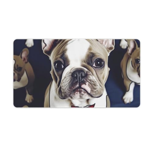 Mauspad, groß, erweiterte Computer-Mausmatte für den Schreibtisch, Gummiunterseite, niedliche französische Bulldogge, Tastaturunterlage, rutschfeste Schreibtischunterlage, Laptop-Schreibtischunterlage Mauspad, groß, erweiterte Computer-Mausmatte für den Schreibtisch, Gummiunterseite, niedliche französische Bulldogge, Tastaturunterlage, rutschfeste Schreibtischunterlage, Laptop-Schreibtischunterlage von FZQVSGW