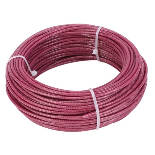 1/8 Drahtseil-Set mit Spannschlössern, Violettes 304-Edelstahl-Kabel-Draht-Set, 30 M Lange Lichterkette Zum Aufhängen, Zur Unterstützung von Kletterpflanzen Im Garten von Fabater