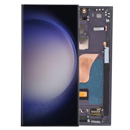 Fabater Touchscreen-Ersatz für Galaxy S23 Ultra 5G S918U / SM S918A / SM S918W, 6,8-Zoll-Bildschirm-Digitizer-Baugruppe mit Reparaturwerkzeugen (Schwarz glänzend) von Fabater