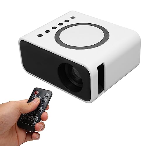 Projektor, 1080P LED-Heimkino-Filmprojektor, Tragbarer Projektor für/IOS/Laptop, Unterstützt Kabelgebundene und Kabellose Bildschirmprojektion (White) von Fabater