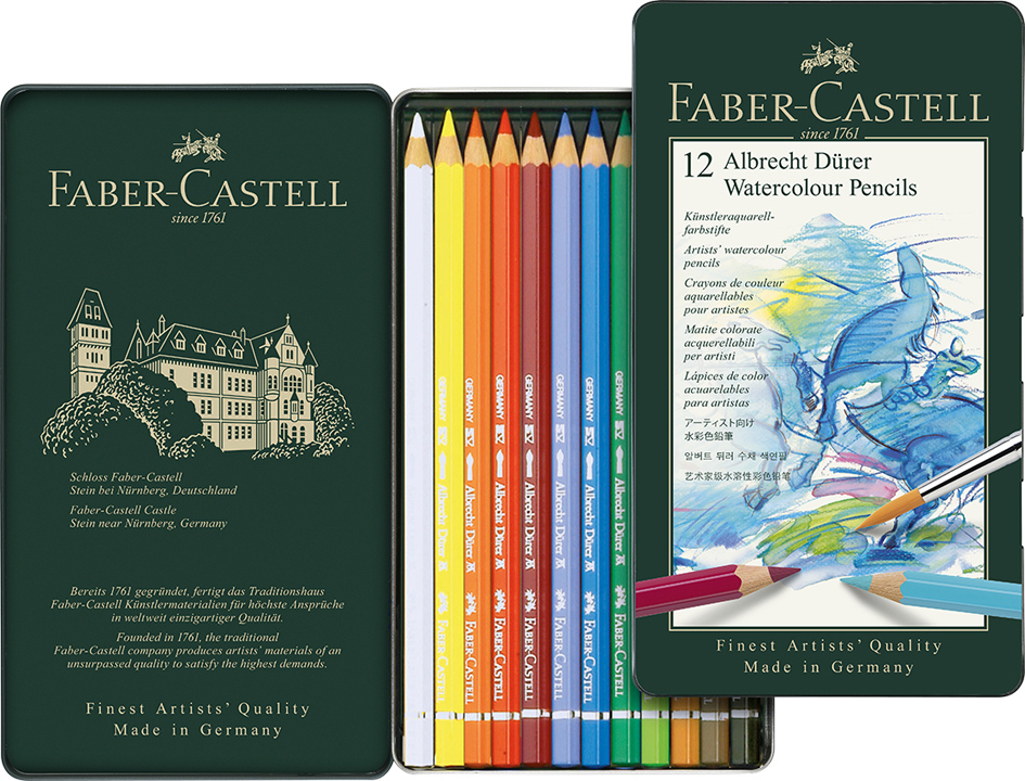 FABER-CASTELL Aquarellstifte ALBRECHT DÜRER, 12er Metalletui von Faber-Castell