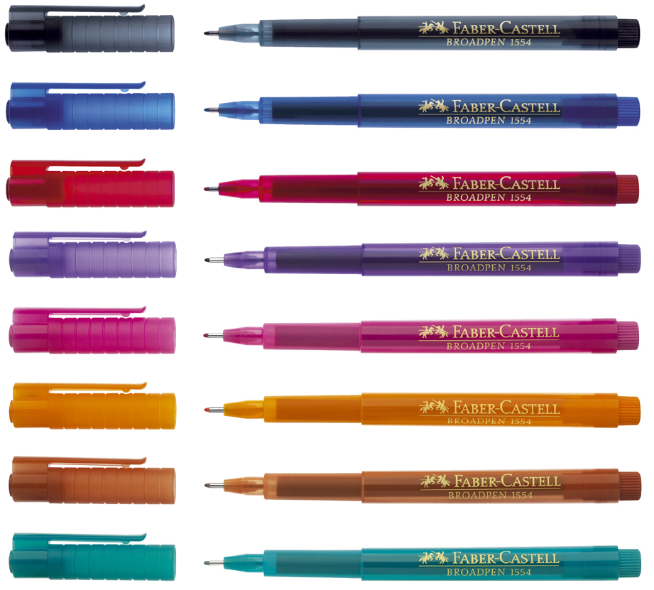 FABER-CASTELL Fineliner BROADPEN, magenta von Faber-Castell