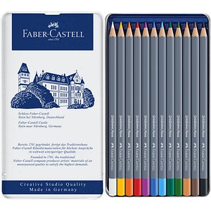 FABER-CASTELL Goldfaber Aqua Aquarellstifte farbsortiert, 12 St. von Faber-Castell