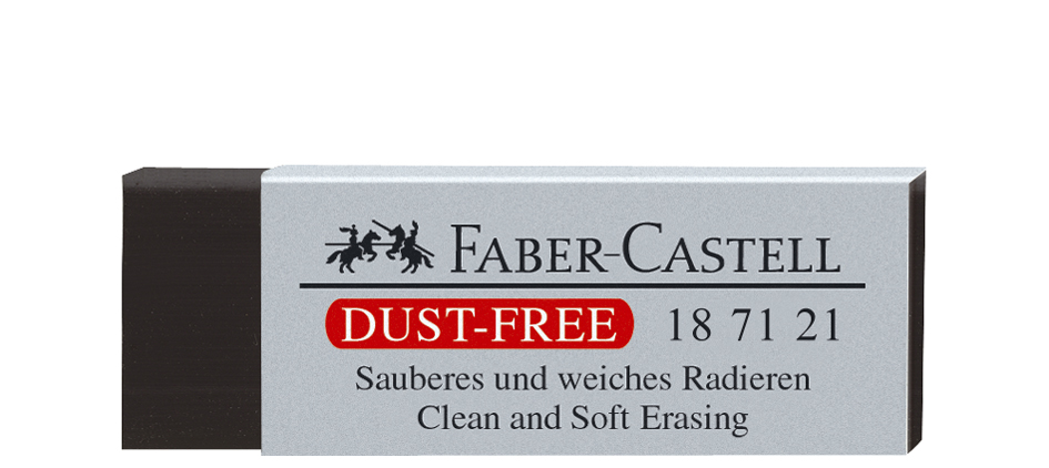 FABER-CASTELL Kunststoff-Radierer DUST-FREE, schwarz von Faber-Castell