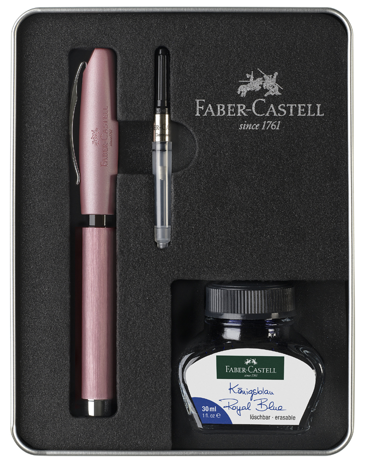 FABER-CASTELL Schreibgeräte-Set Essentio Aluminium, rosé von Faber-Castell