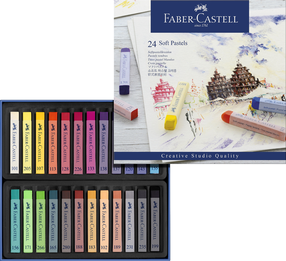 FABER-CASTELL Softpastellkreiden STUDIO QUALITY, 24er Etui von Faber-Castell