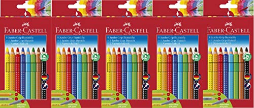 Faber-Castell 10er Etui Farbstift JUMBO GRIP x 5 PACKUNGEN von Faber-Castell