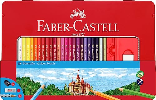 Faber-Castell 115888 - Buntstift hexagonal, 48er Metalletui von Faber-Castell