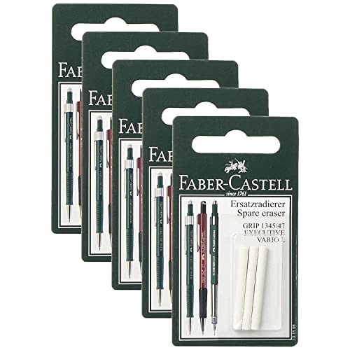 Faber-Castell Ersatz-Radiergummi, 3-teilig, Einheitsgröße von Faber-Castell