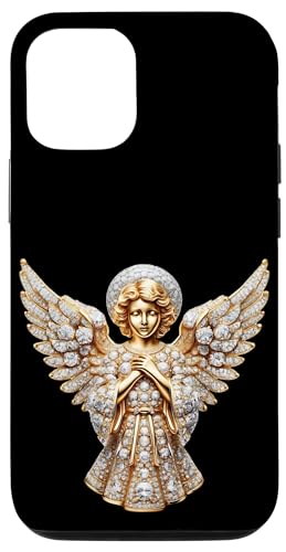 Hülle für iPhone 13 Gold Diamant Engel Bling Geschenk von FabulousKeepsakes