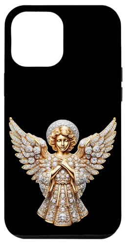 Hülle für iPhone 14 Plus Gold Diamant Engel Bling Geschenk von FabulousKeepsakes