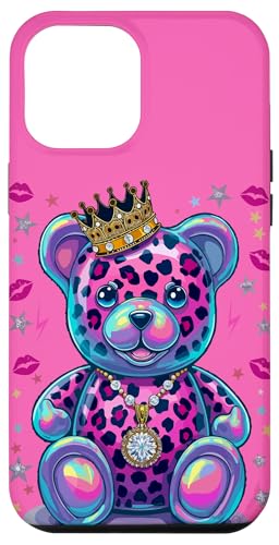 Niedlicher bunter Geparden-Print Bär mit Küssen Hülle für iPhone 12 Pro Max von FabulousKeepsakes