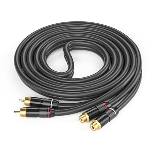 FackLOxc 2RCA Zu-2RCA Kabel Vergoldet Robust 2RCA Stecker Auf 2RCA Buchse Stereo Sound Verlängerungskabel Für Autolautsprecher von FackLOxc