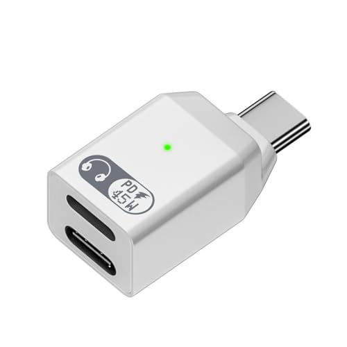 FackLOxc USB-C-Buchse auf Typ-C-Stecker, Ladeadapter, Schnellladung und Datenübertragung, HiFi-Sound-Anschlüsse von FackLOxc