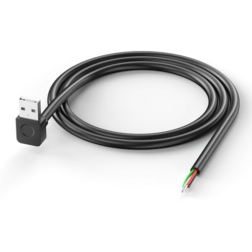 FackLOxc USB-Stecker-Datenkabel + 4-poliger Pigtail-Draht, einzelner Kopf, blanker Draht für USB-Tastatur-Lüfter-Verlängerungskabel von FackLOxc