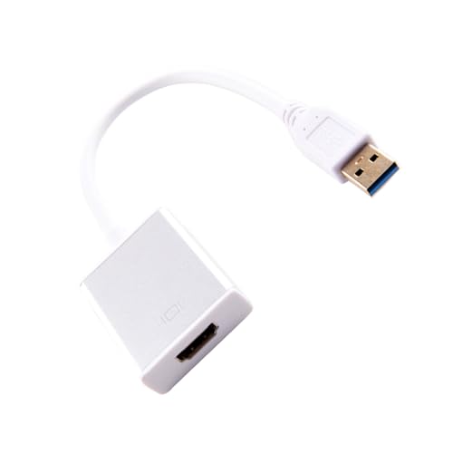 FackLOxc USB-auf-HDTV-Port-Adapter für PC und Laptops, USB 3.0, 1080P, Video-Konverter-Kabel, Bildschirmverbindung, Drahtleitung von FackLOxc