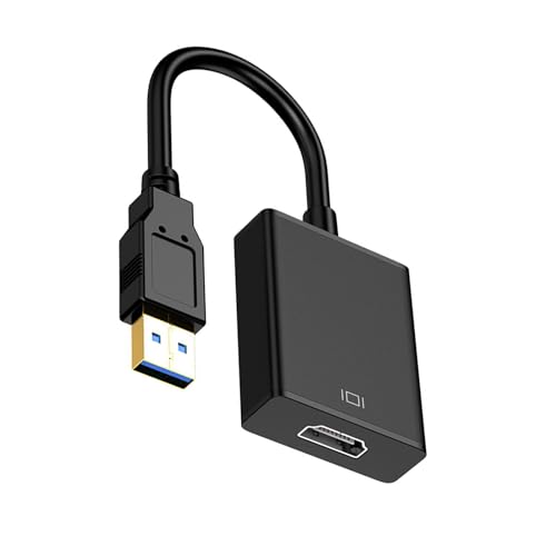 FackLOxc USB-auf-HDTV-Port-Adapter für PC und Laptops, USB 3.0, 1080P, Video-Konverter-Kabel, Bildschirmverbindung, Drahtleitung von FackLOxc